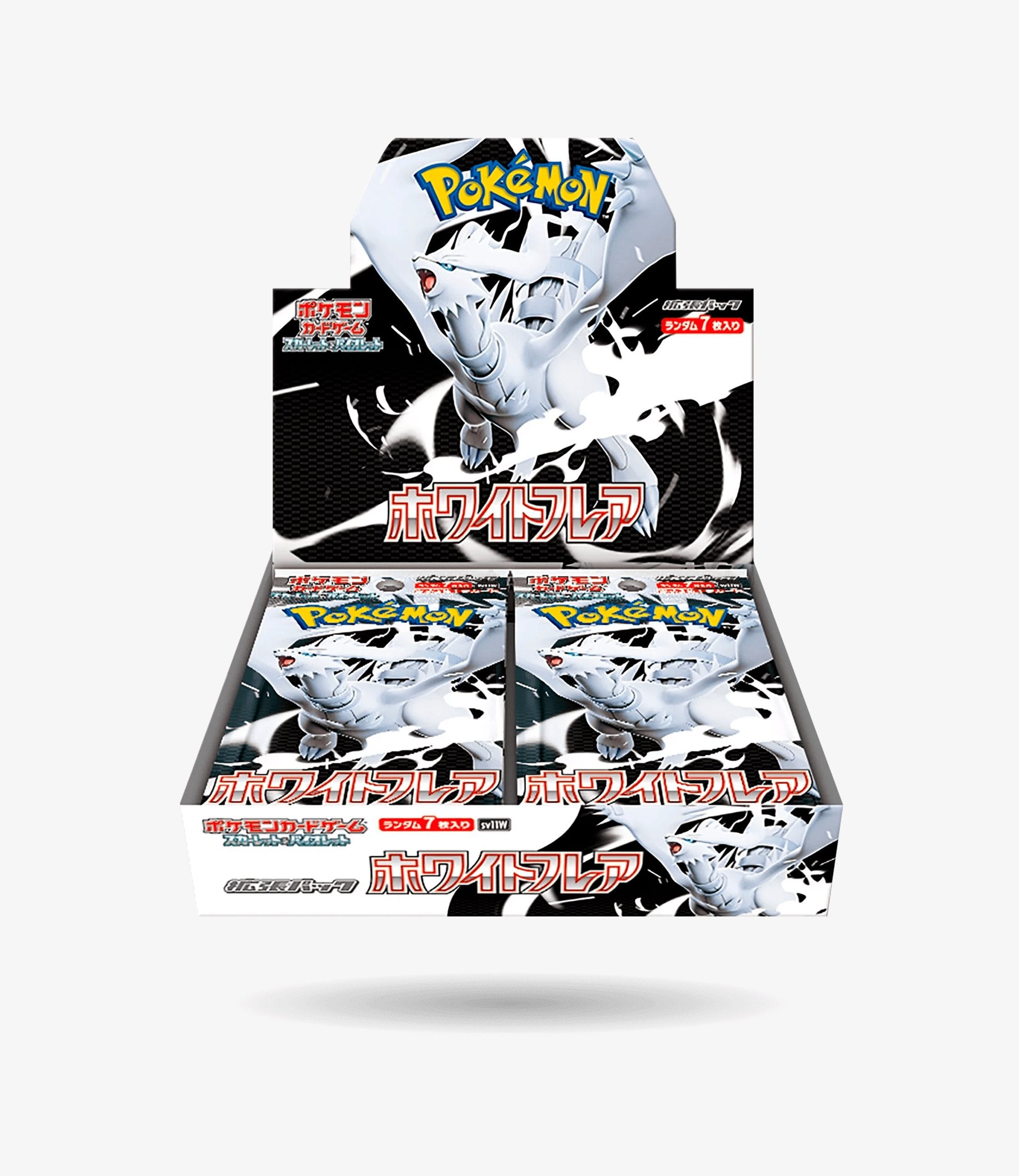 Caja Pokémon TCG White Flare alargada Caja Pokémon TCG White Flare alargada con sobres y diseño oficial japonés