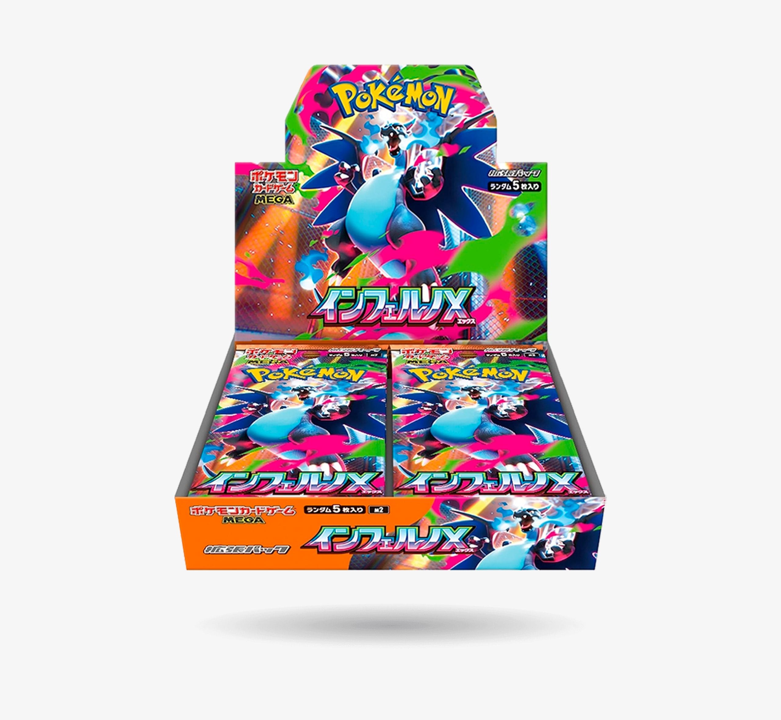Booster box Inferno X Pokémon japonés con 30 sobres sellados del set Mega